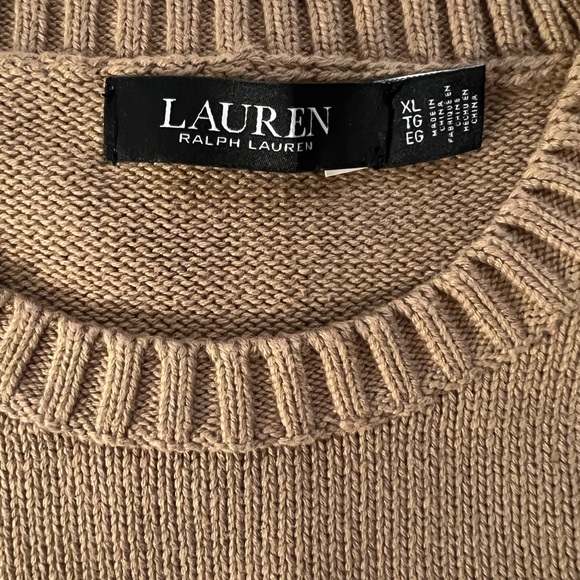Ralph Lauren Tan Sweater with Dachshund Design. Size XL - Picture 4 of 7